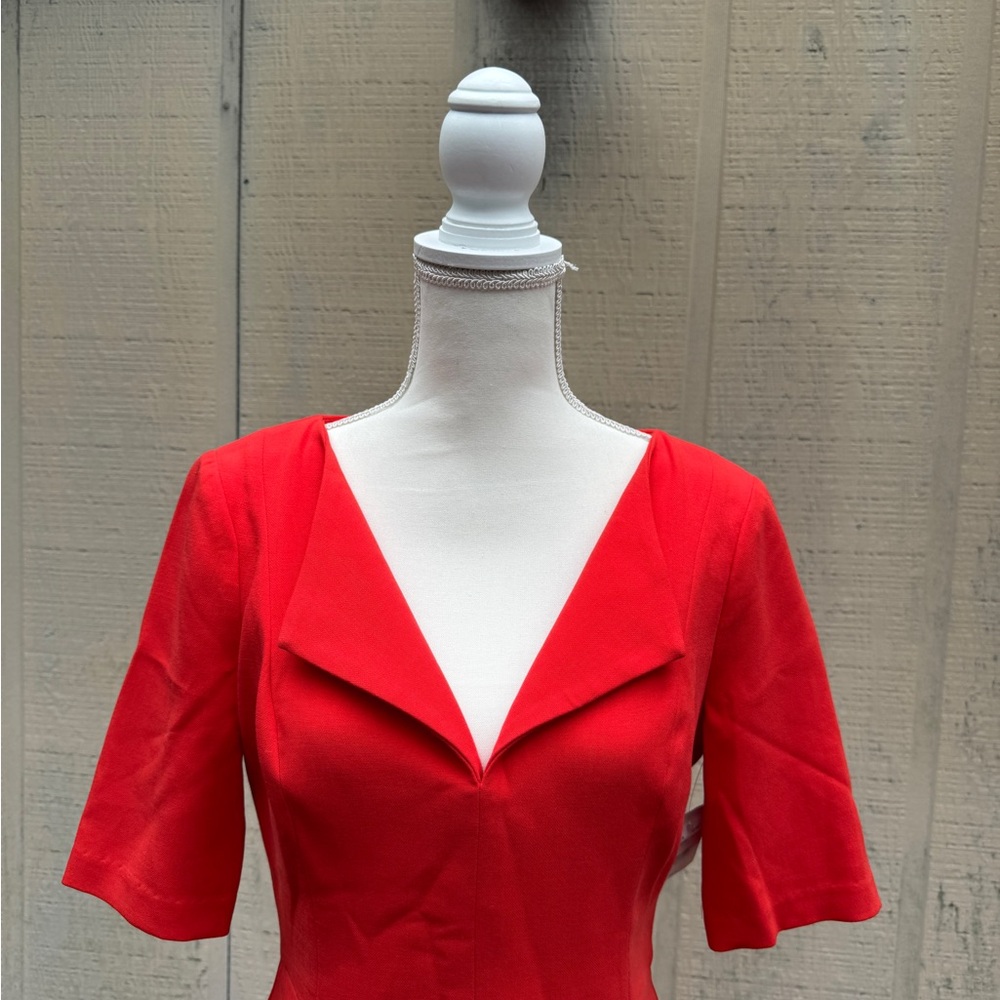 Black Halo Vibrant Red Sheath Midi Dress - Picture 3 of 9
